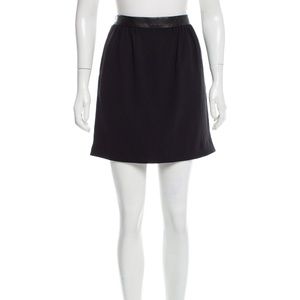 Maje Leather Accented Mini Skirt